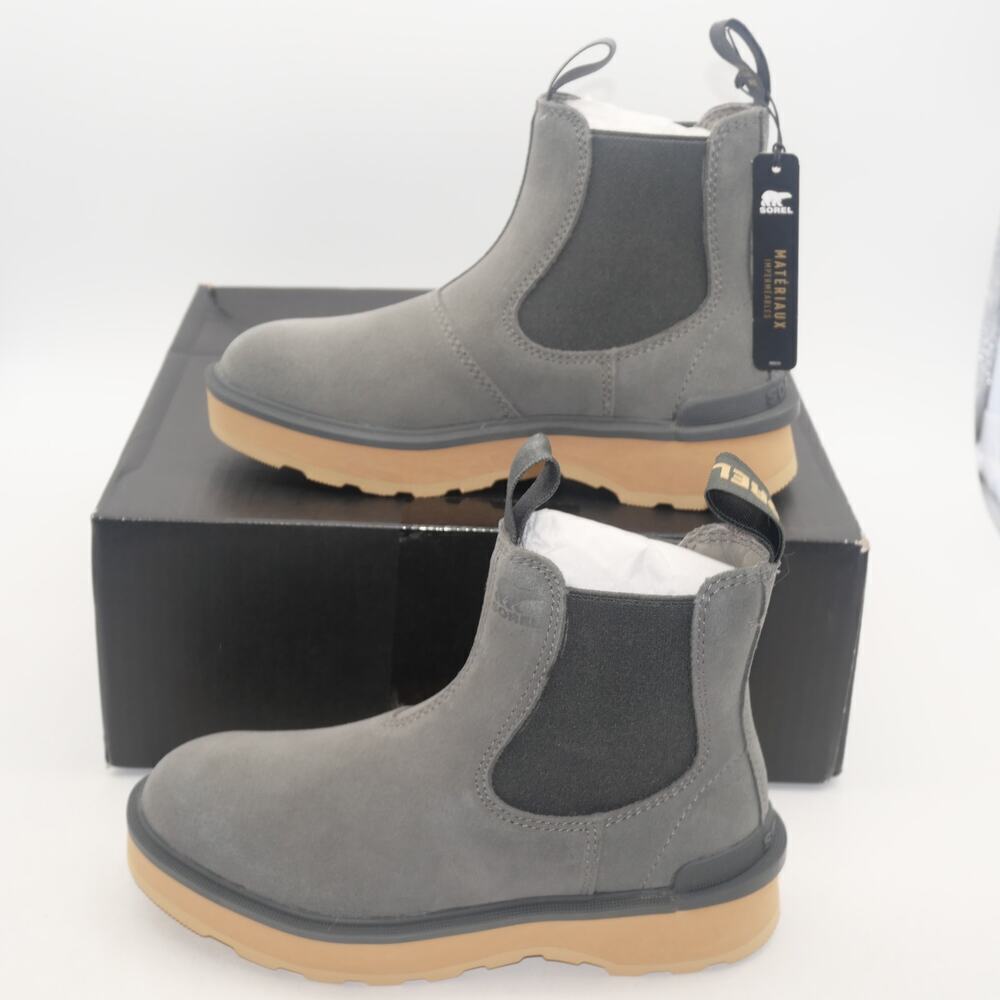 NEW Sorel Hi-Line Chelsea Boots Waterproof Quarry Gray Brown Women's 5 - Picture 2 of 7